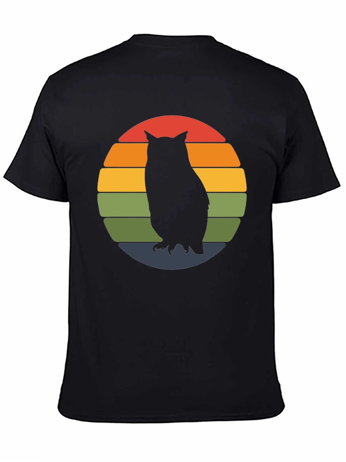 Retro Owl Sunset T-Shirt - Unique Graphic Tee