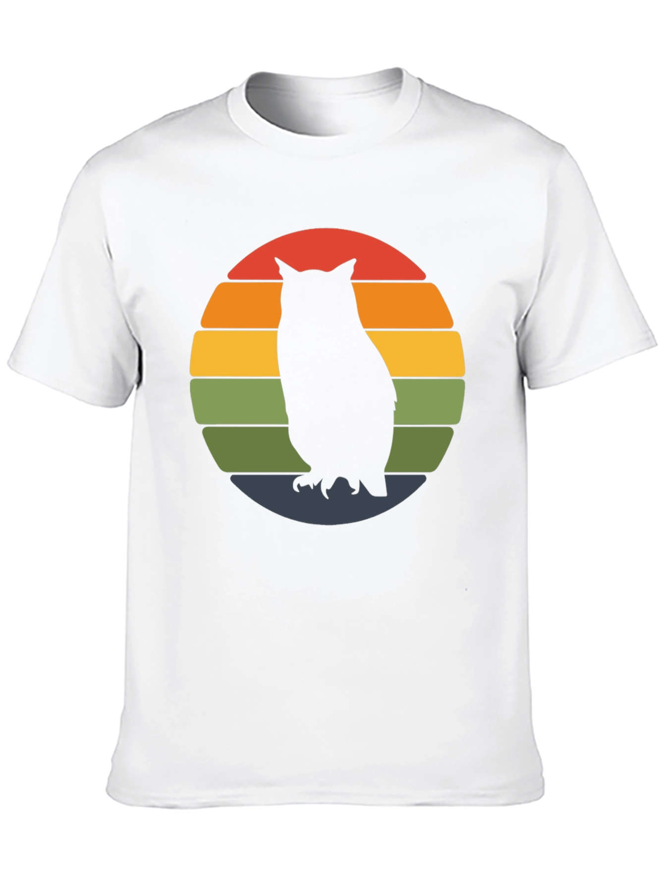 Retro Owl Sunset T-Shirt - Unique Graphic Tee