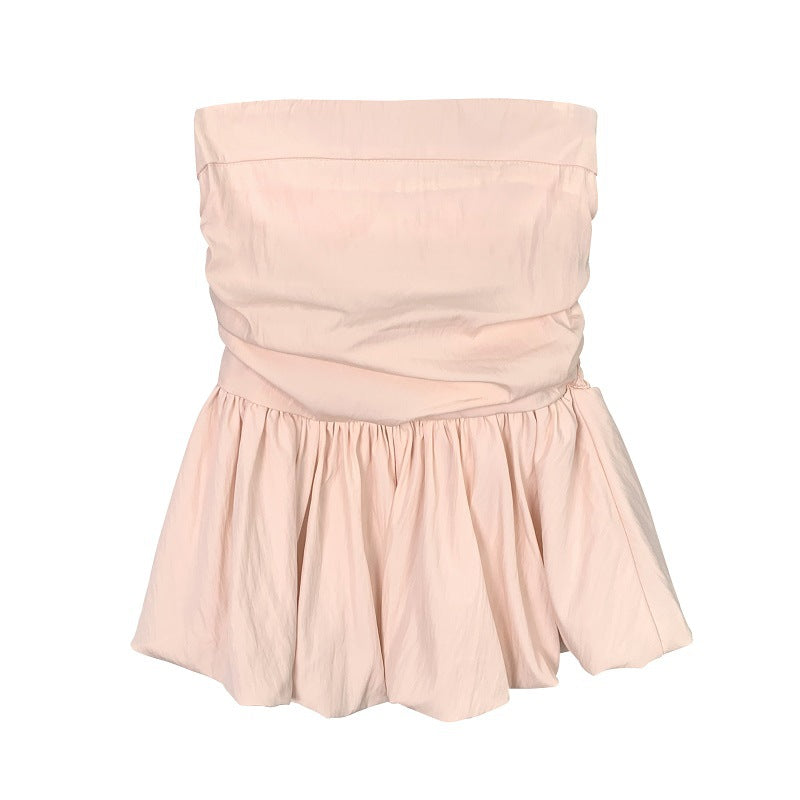 Women's Shoulder-baring Waist-cinching Figure-flattering Tube Top for Ladies