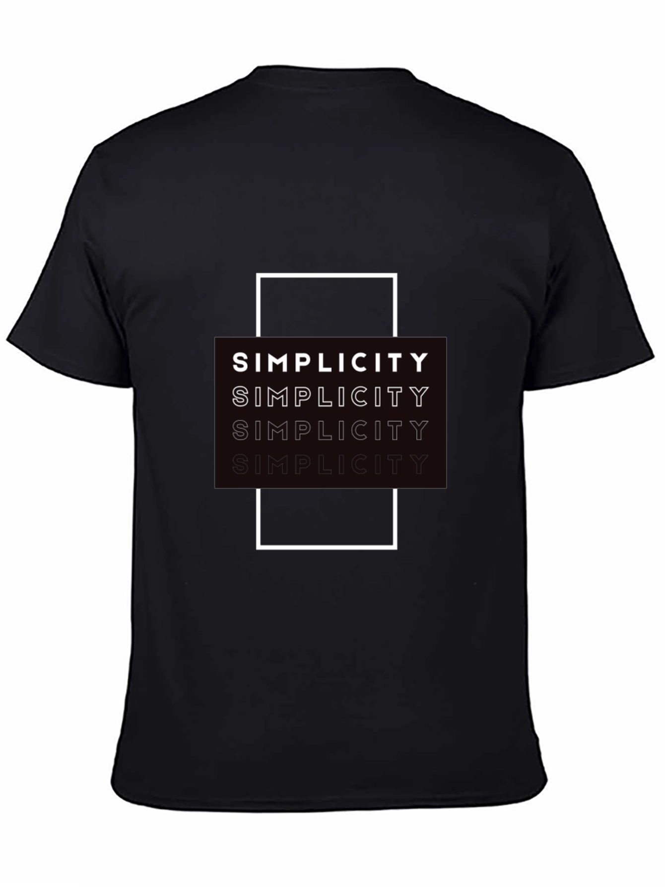 Simplicity Graphic Print Black T-Shirt