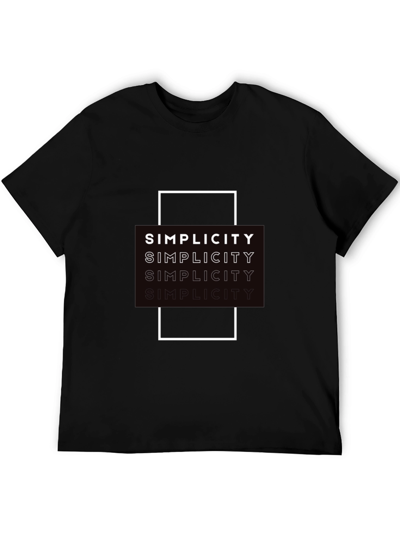 Simplicity Graphic Print Black T-Shirt