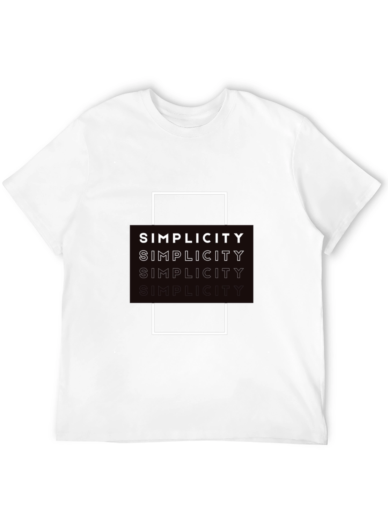 Simplicity Graphic Print Black T-Shirt
