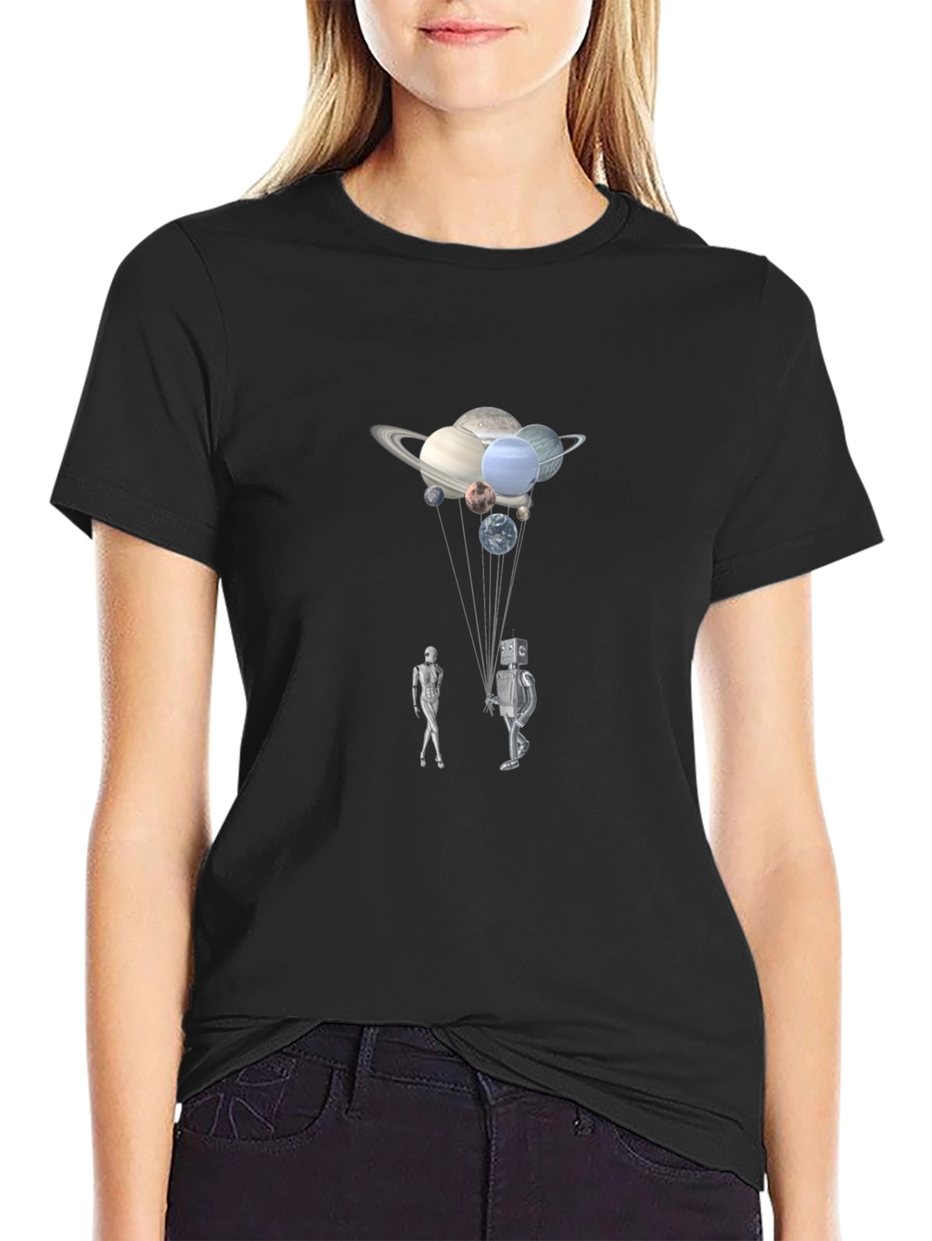 Planets & Robots Graphic T-Shirt