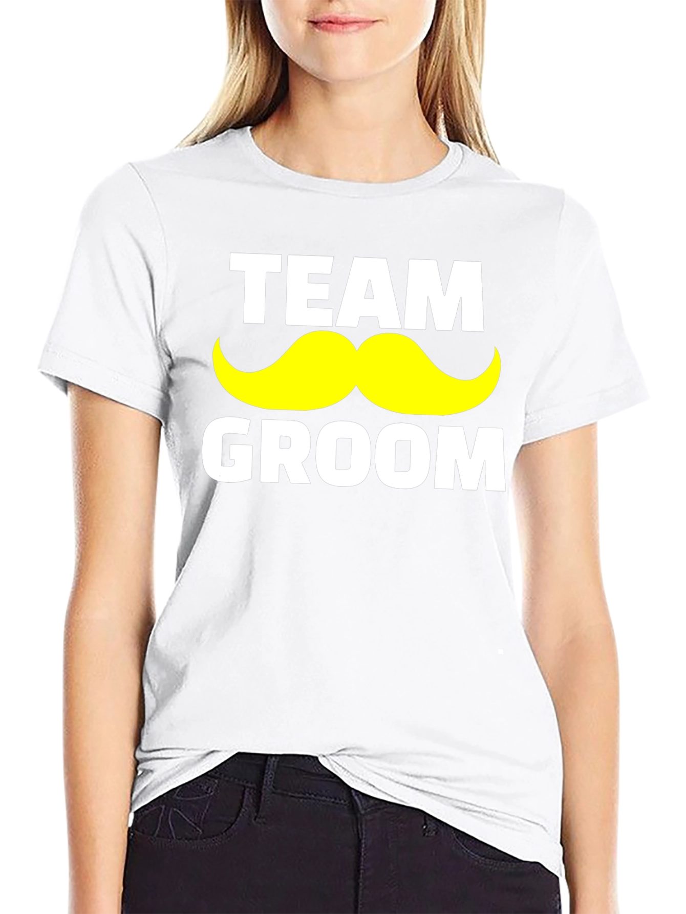Team Groom Mustache Graphic T-Shirt