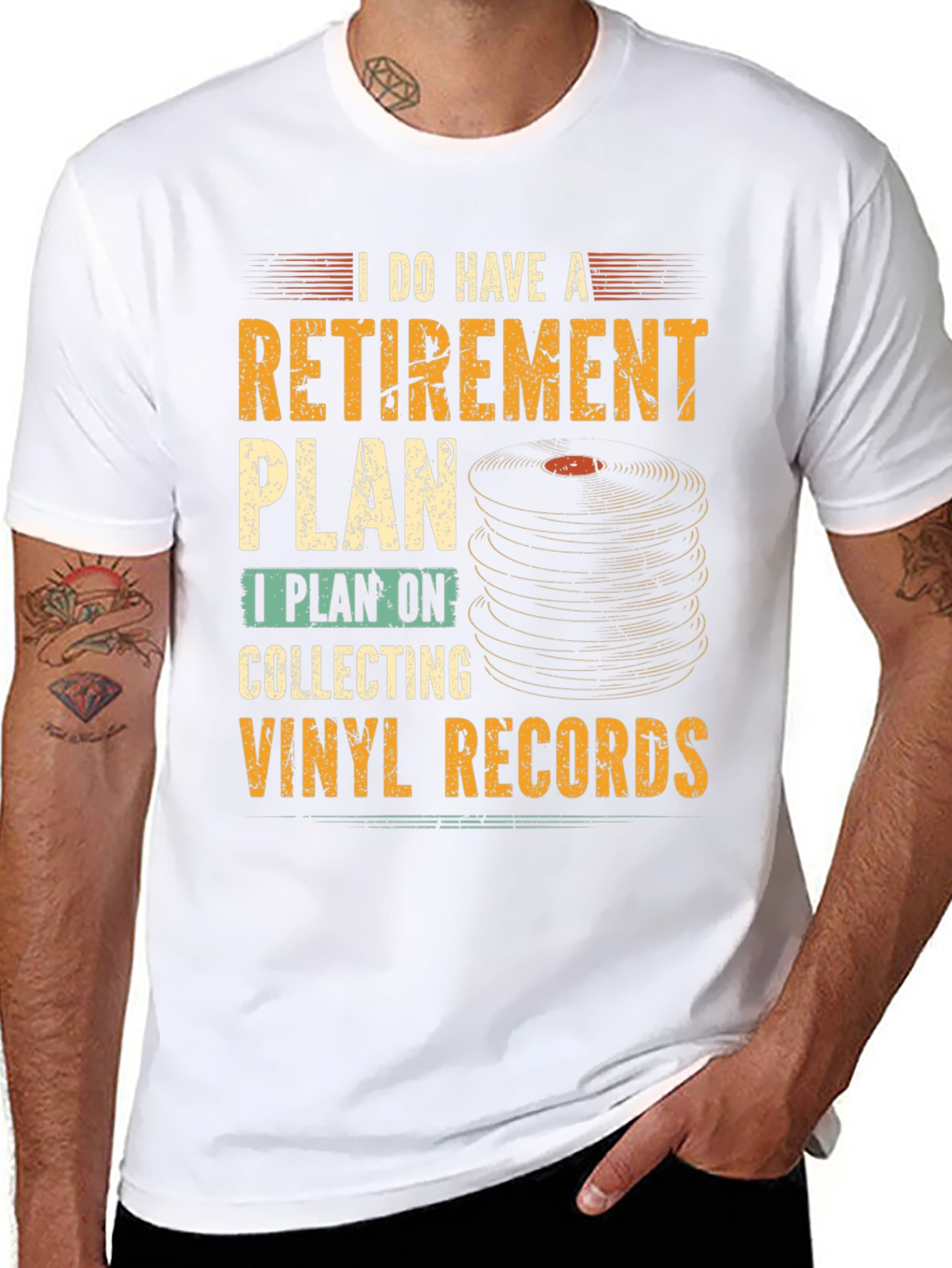 Retirement Vinyl Record Collector T-Shirt