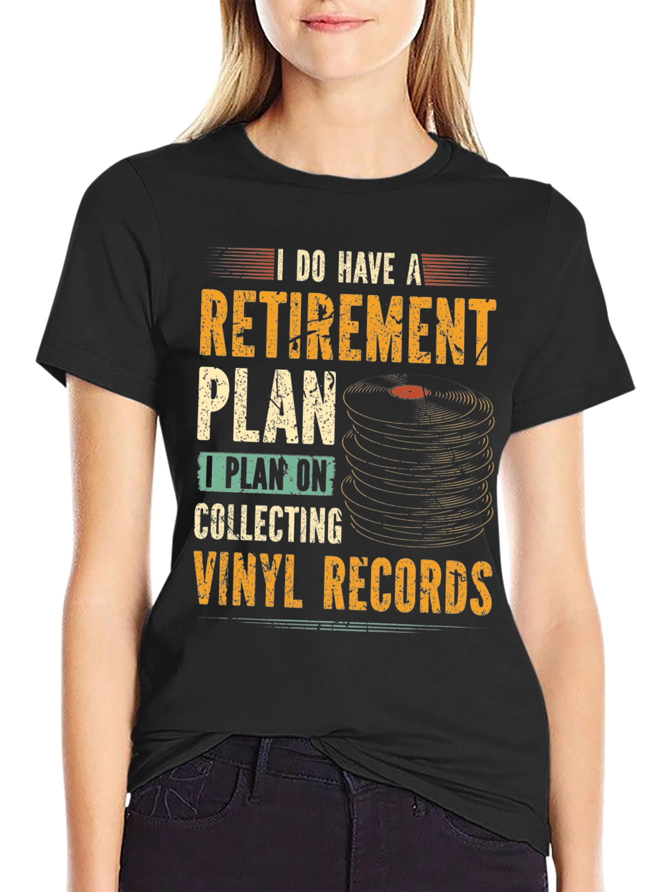 Retirement Vinyl Record Collector T-Shirt