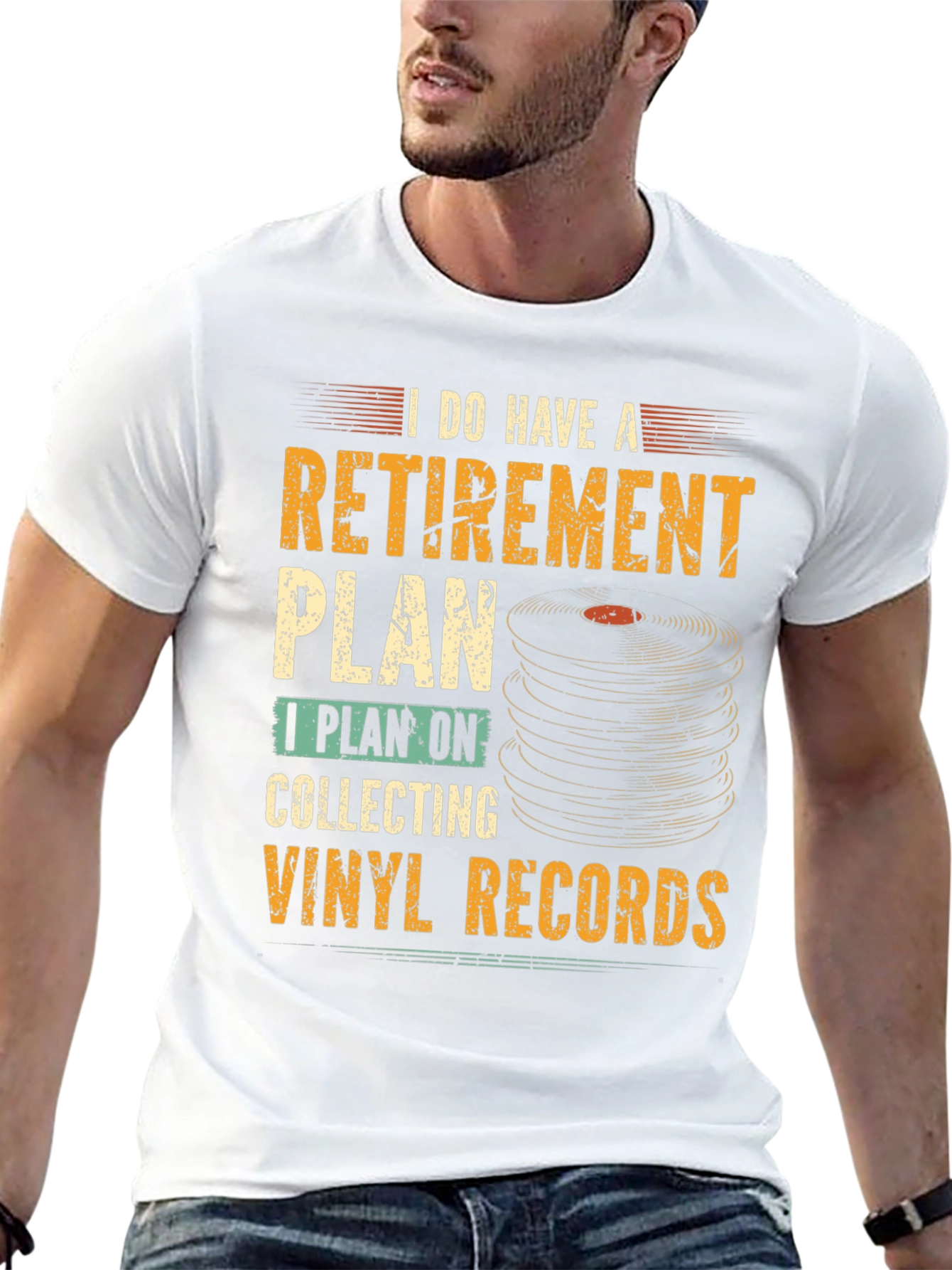 Retirement Vinyl Record Collector T-Shirt