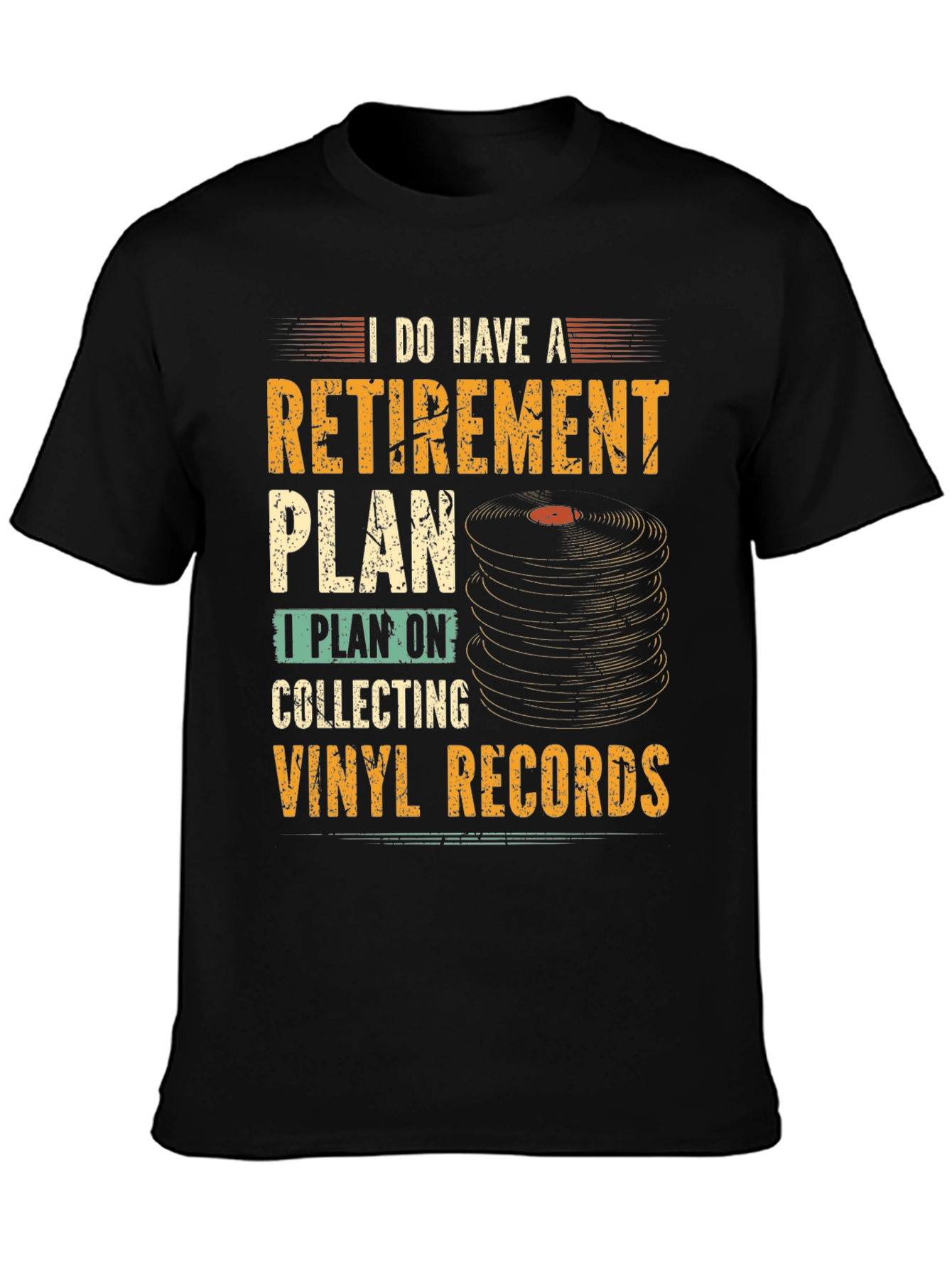 Retirement Vinyl Record Collector T-Shirt