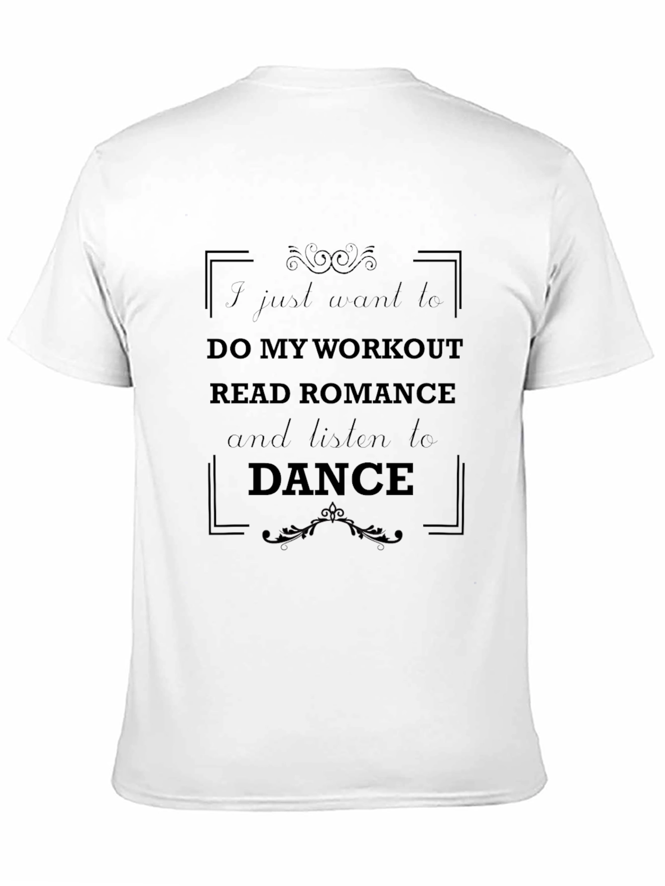 Workout Romance Dance Black Graphic Tee