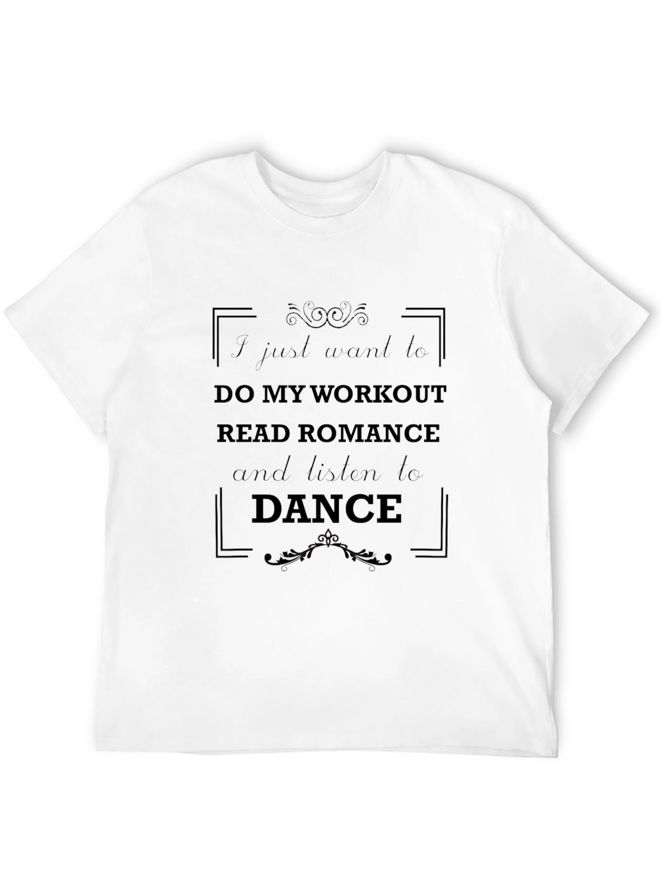 Workout Romance Dance Black Graphic Tee