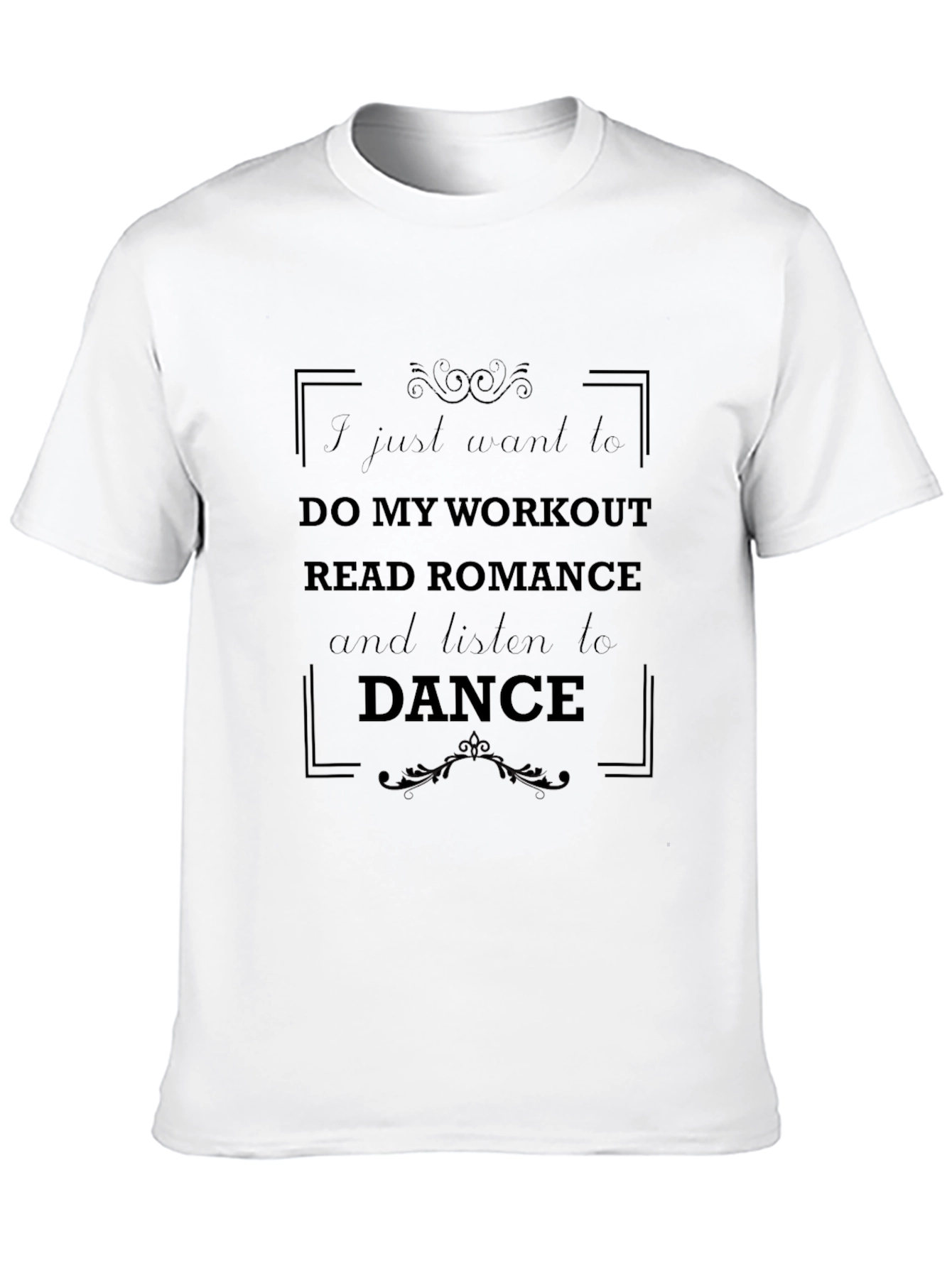 Workout Romance Dance Black Graphic Tee
