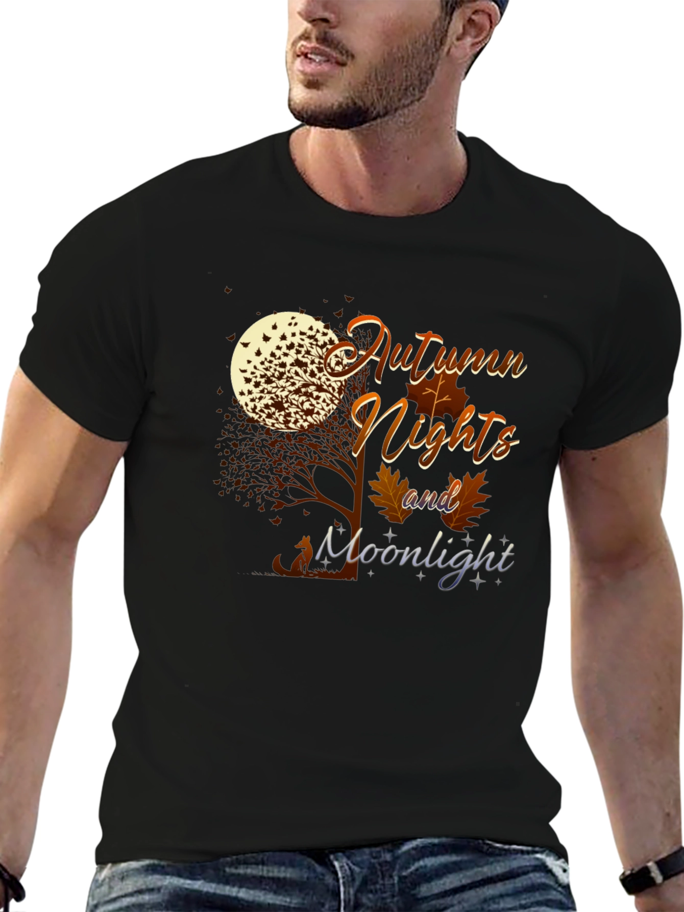 Autumn Nights and Moonlight Graphic T-Shirt
