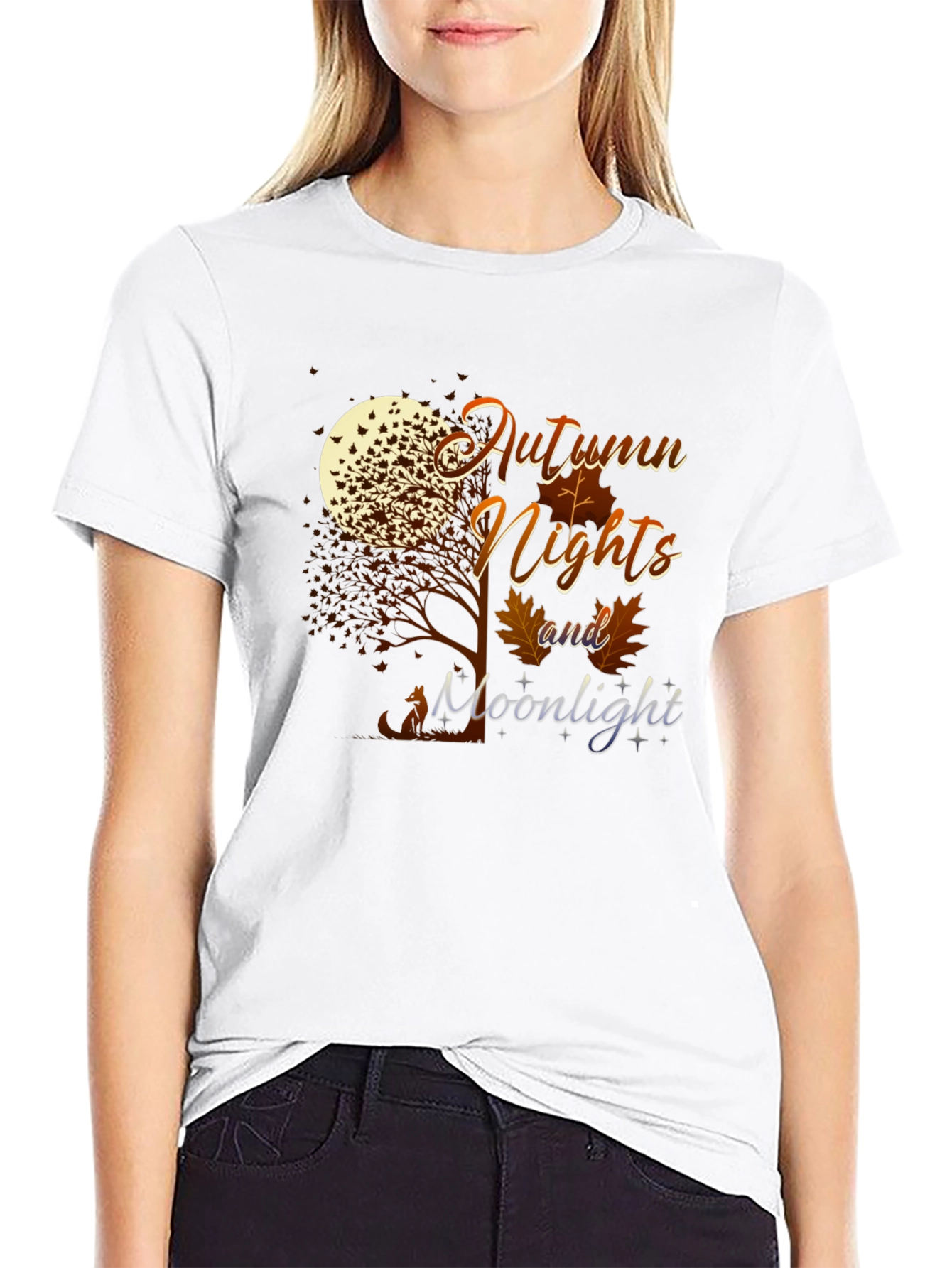 Autumn Nights and Moonlight Graphic T-Shirt