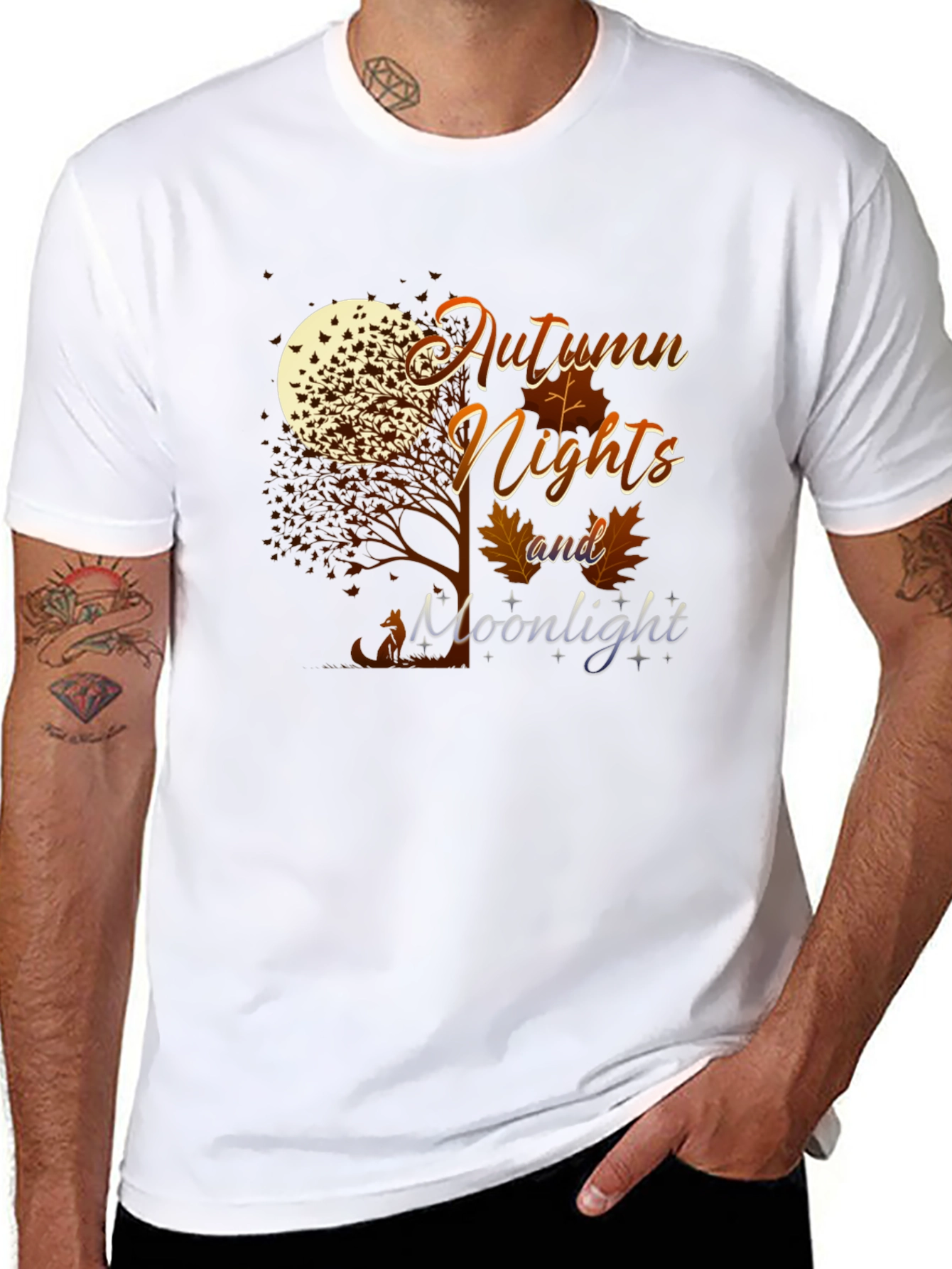 Autumn Nights and Moonlight Graphic T-Shirt