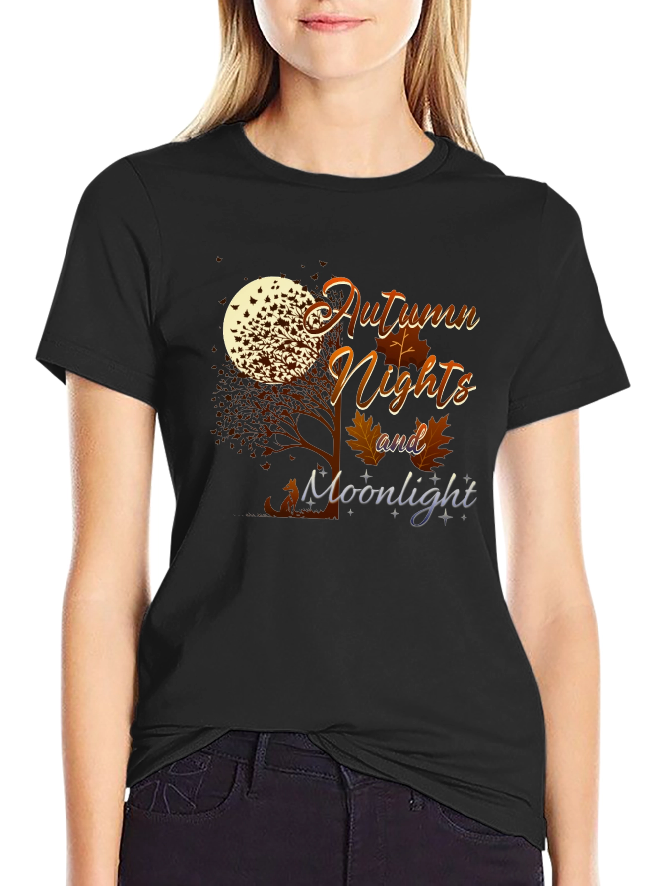 Autumn Nights and Moonlight Graphic T-Shirt