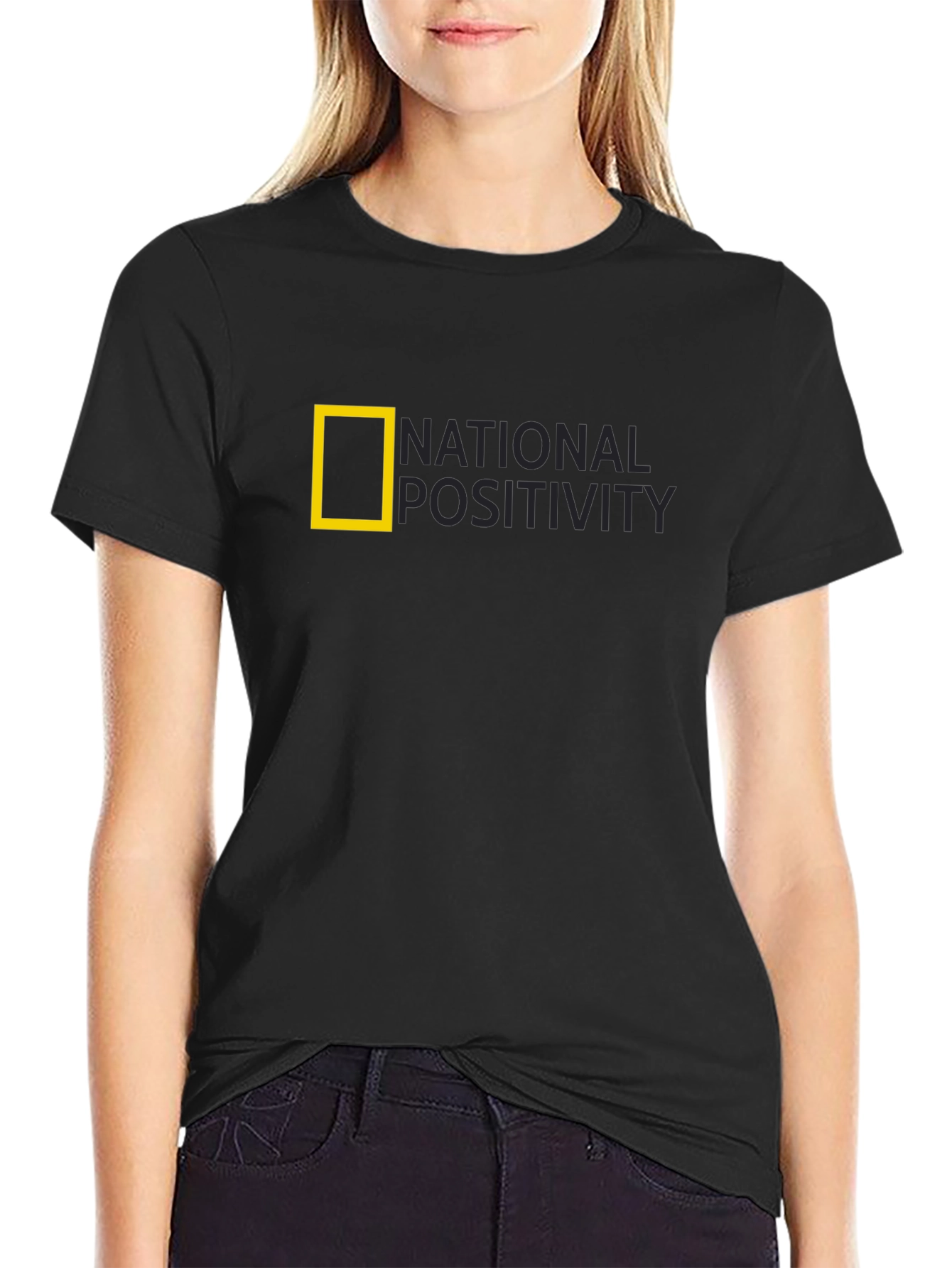 National Positivity Black Tee - Positive Vibes Apparel