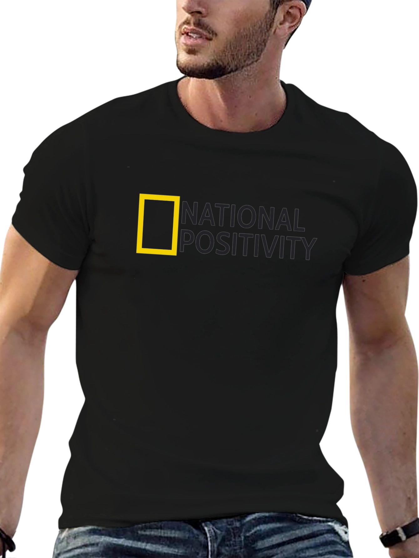 National Positivity Black Tee - Positive Vibes Apparel