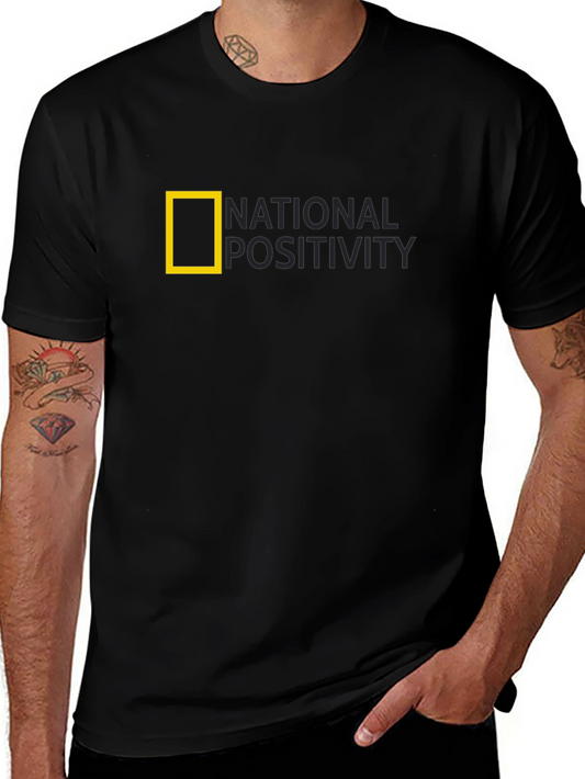 National Positivity Black Tee - Positive Vibes Apparel