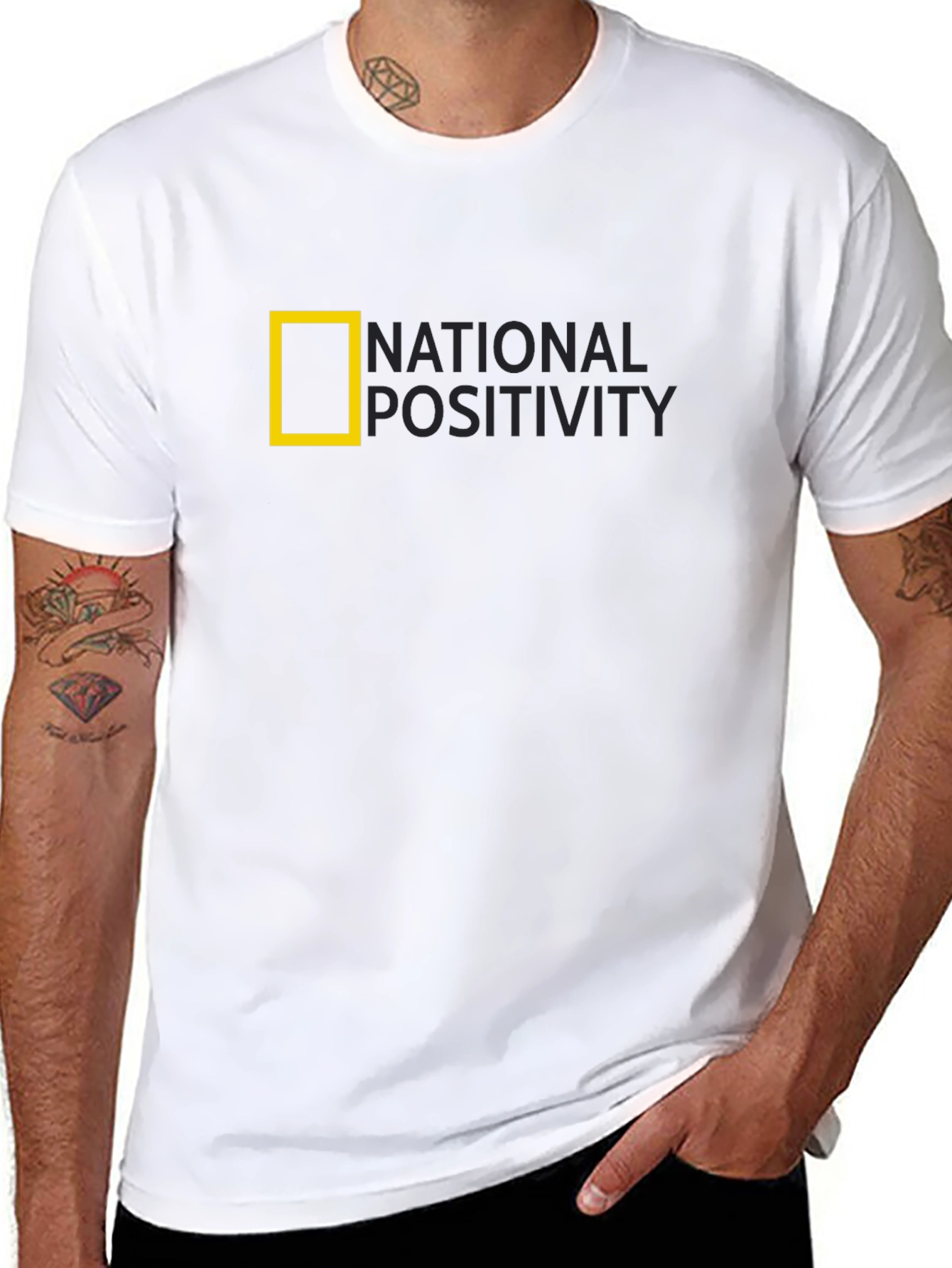 National Positivity Black Tee - Positive Vibes Apparel