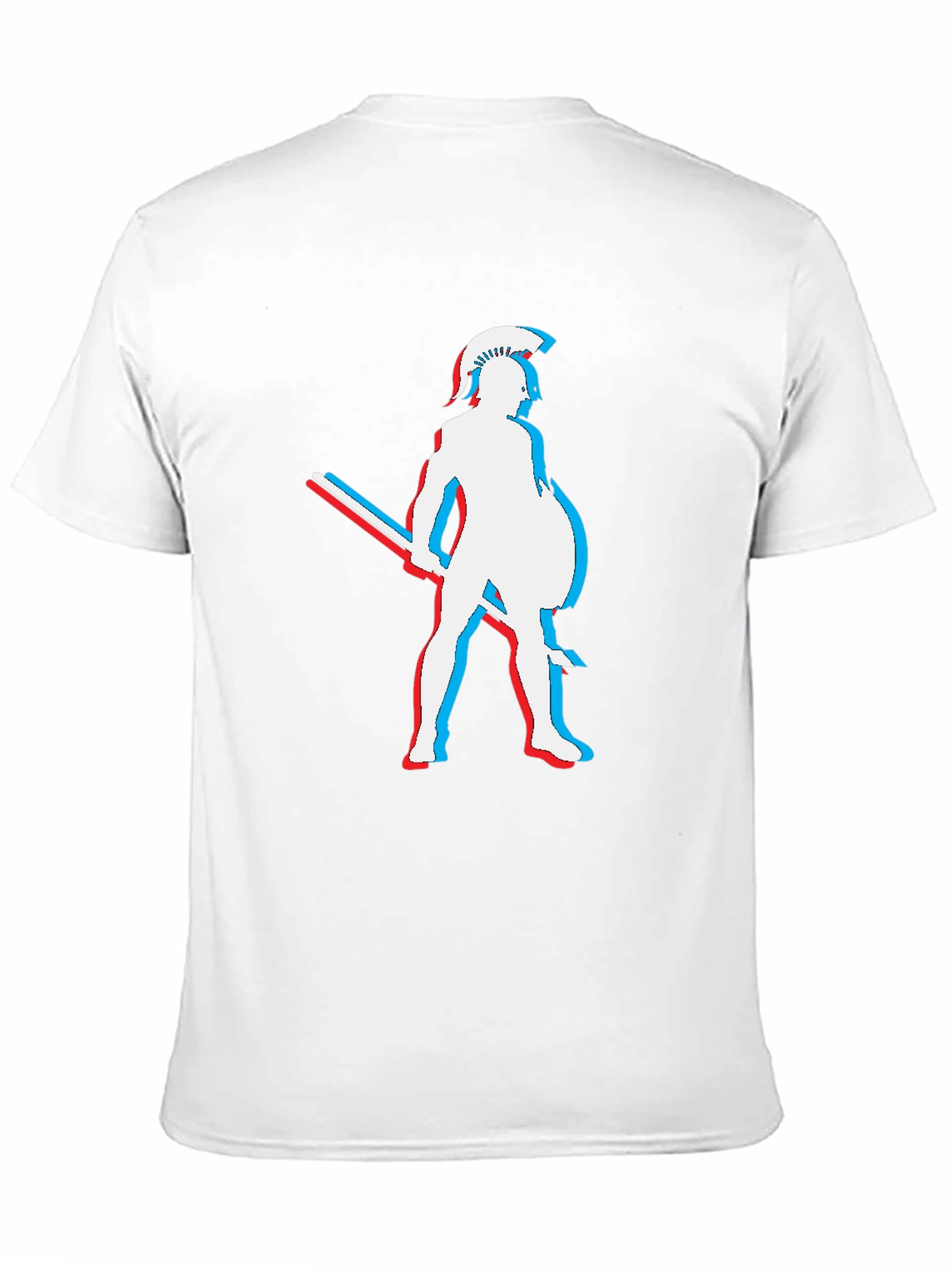 Spartan Warrior 3D Effect Black T-Shirt