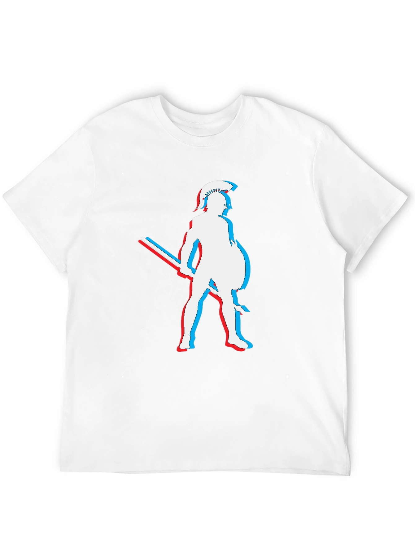 Spartan Warrior 3D Effect Black T-Shirt