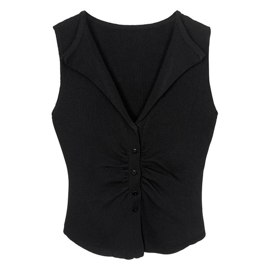 Pleated Sleeveless Top for Women