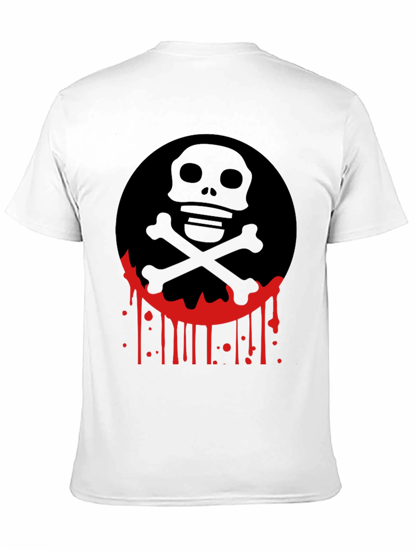 Skull & Crossbones Drip Black T-Shirt
