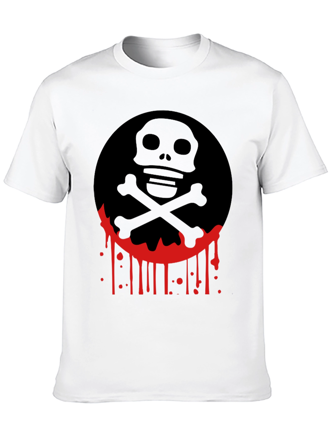 Skull & Crossbones Drip Black T-Shirt