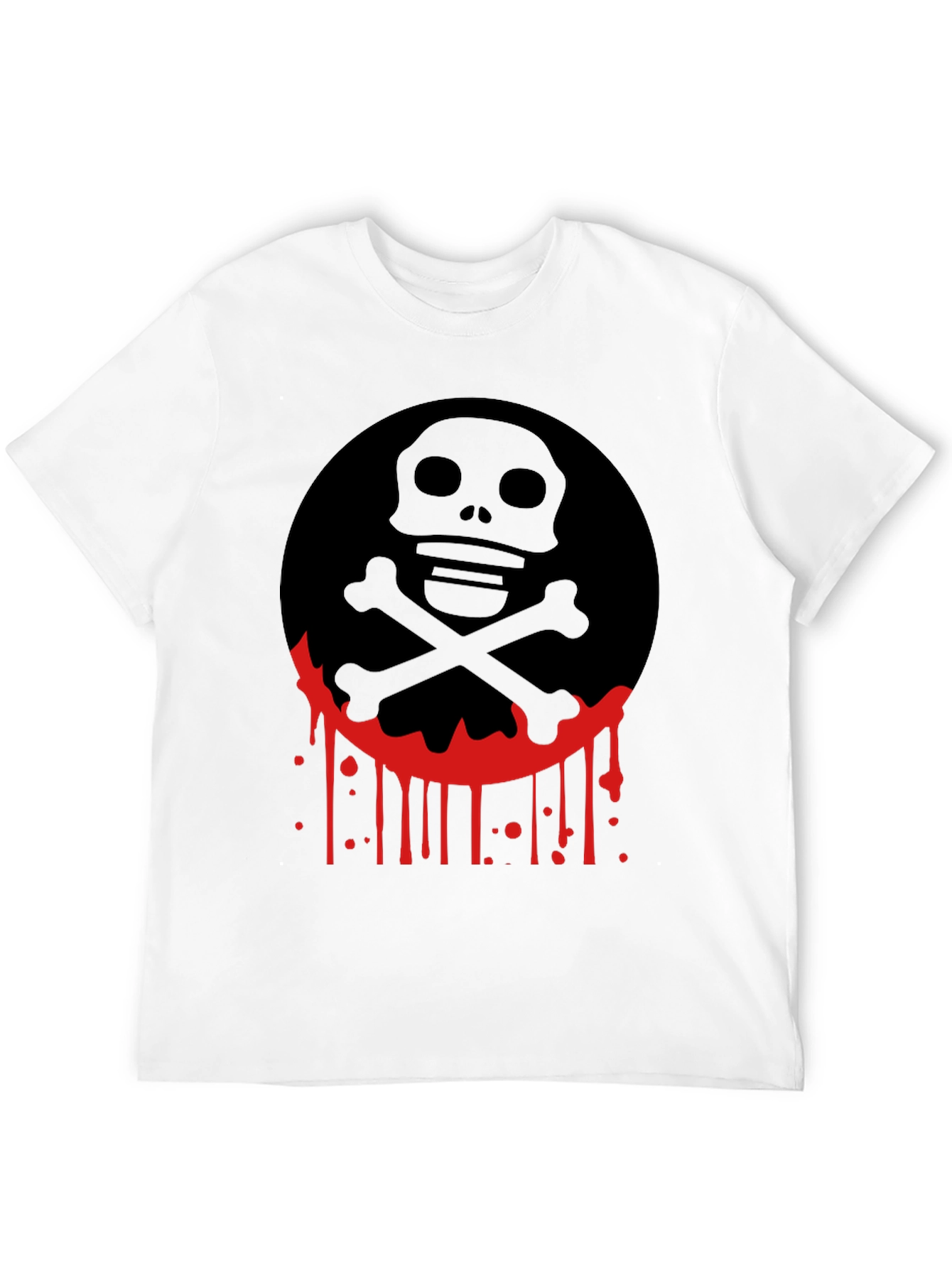 Skull & Crossbones Drip Black T-Shirt