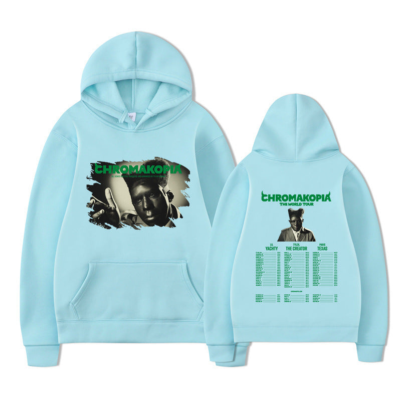 Printed KORN Cartoon Character Unisex Hoodie for Autumn and Winter Fashion Casual Sportswear
