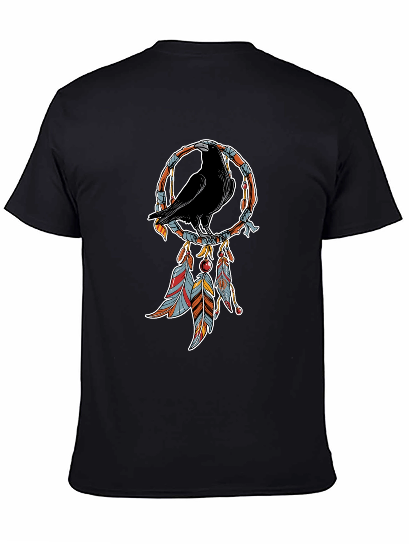 Raven Dreamcatcher T-Shirt - Black Graphic Tee