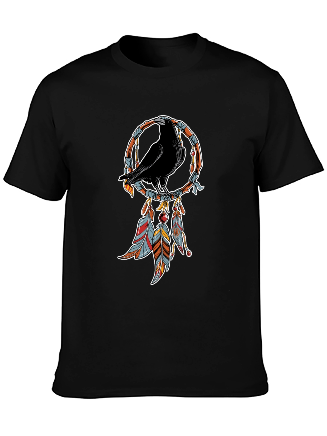 Raven Dreamcatcher T-Shirt - Black Graphic Tee