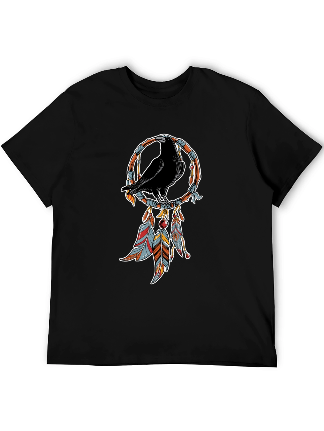 Raven Dreamcatcher T-Shirt - Black Graphic Tee