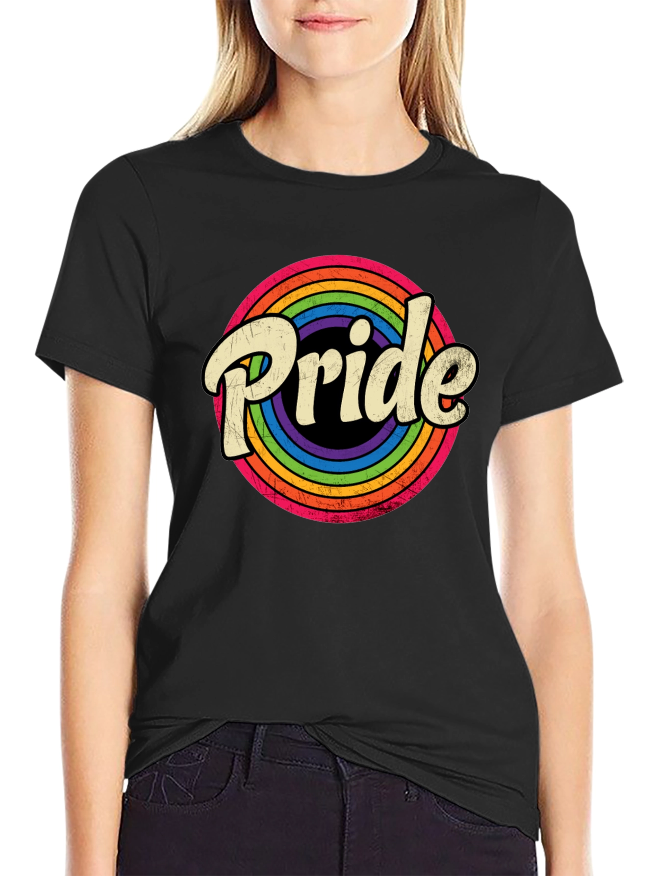 Pride Rainbow Graphic T-Shirt - Unisex Retro Style