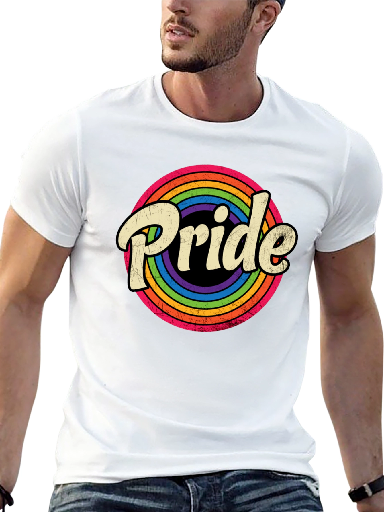 Pride Rainbow Graphic T-Shirt - Unisex Retro Style
