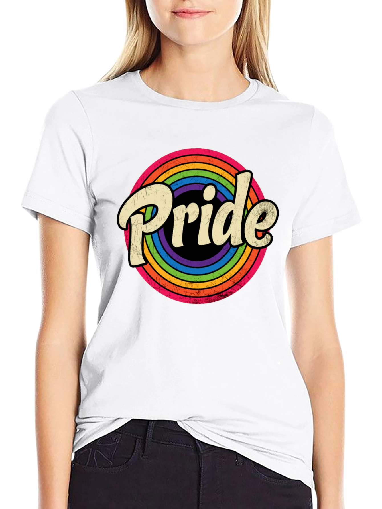 Pride Rainbow Graphic T-Shirt - Unisex Retro Style