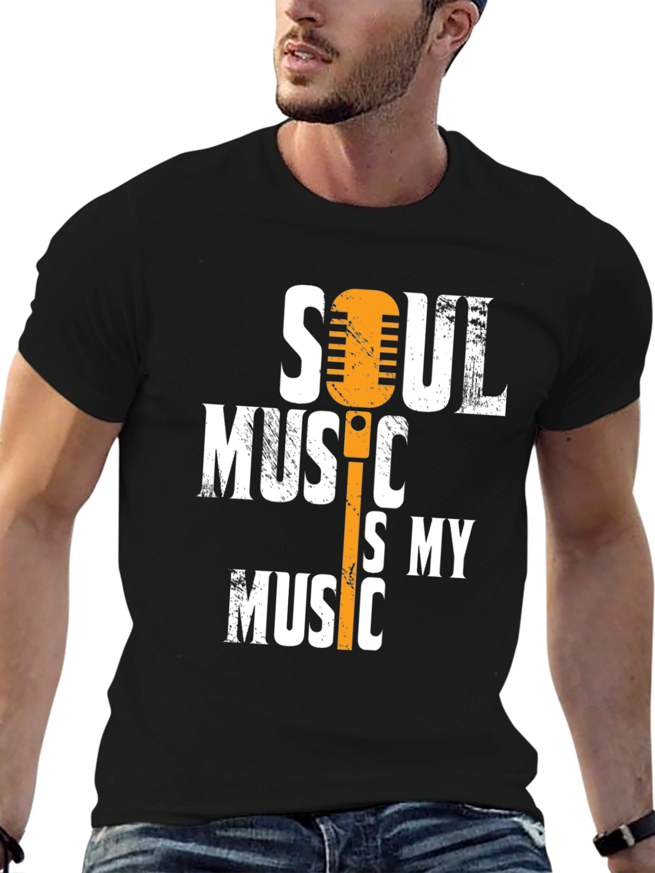 Soul Music T-Shirt: Microphone Graphic Tee