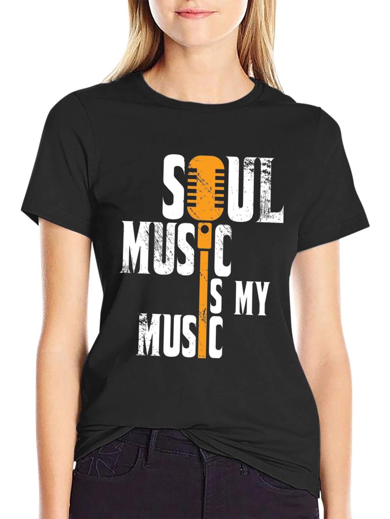 Soul Music T-Shirt: Microphone Graphic Tee