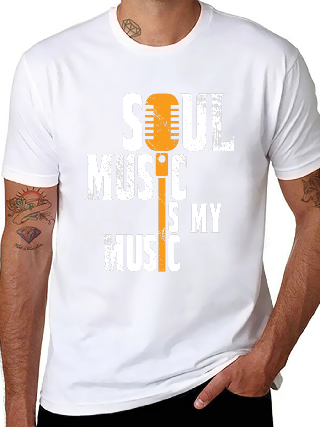 Soul Music T-Shirt: Microphone Graphic Tee