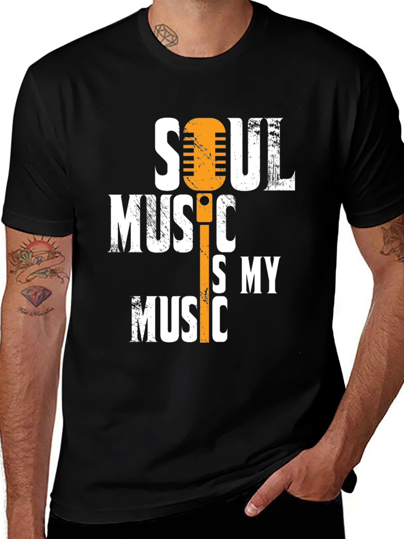 Soul Music T-Shirt: Microphone Graphic Tee
