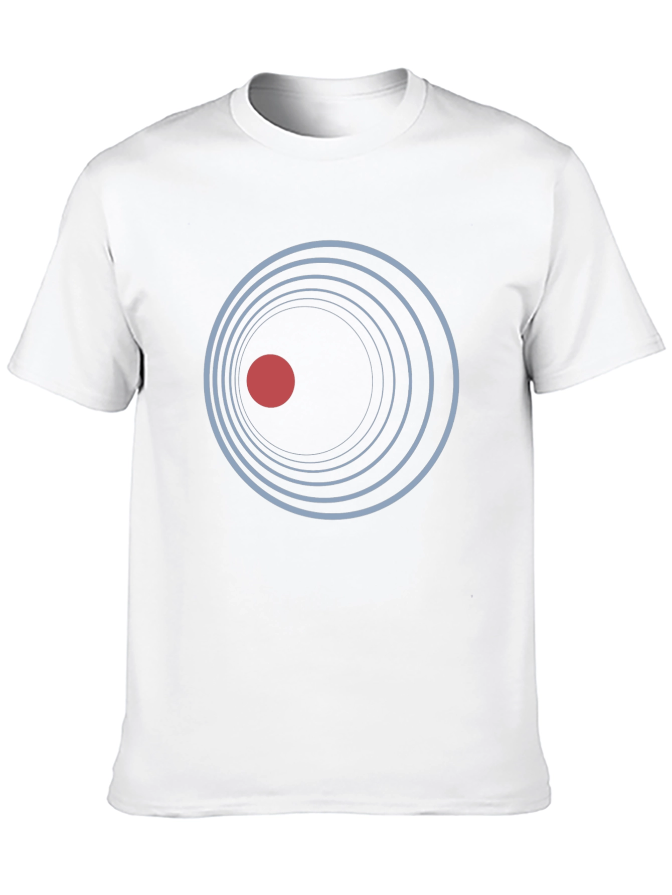 Abstract Circle Graphic Print Black T-Shirt