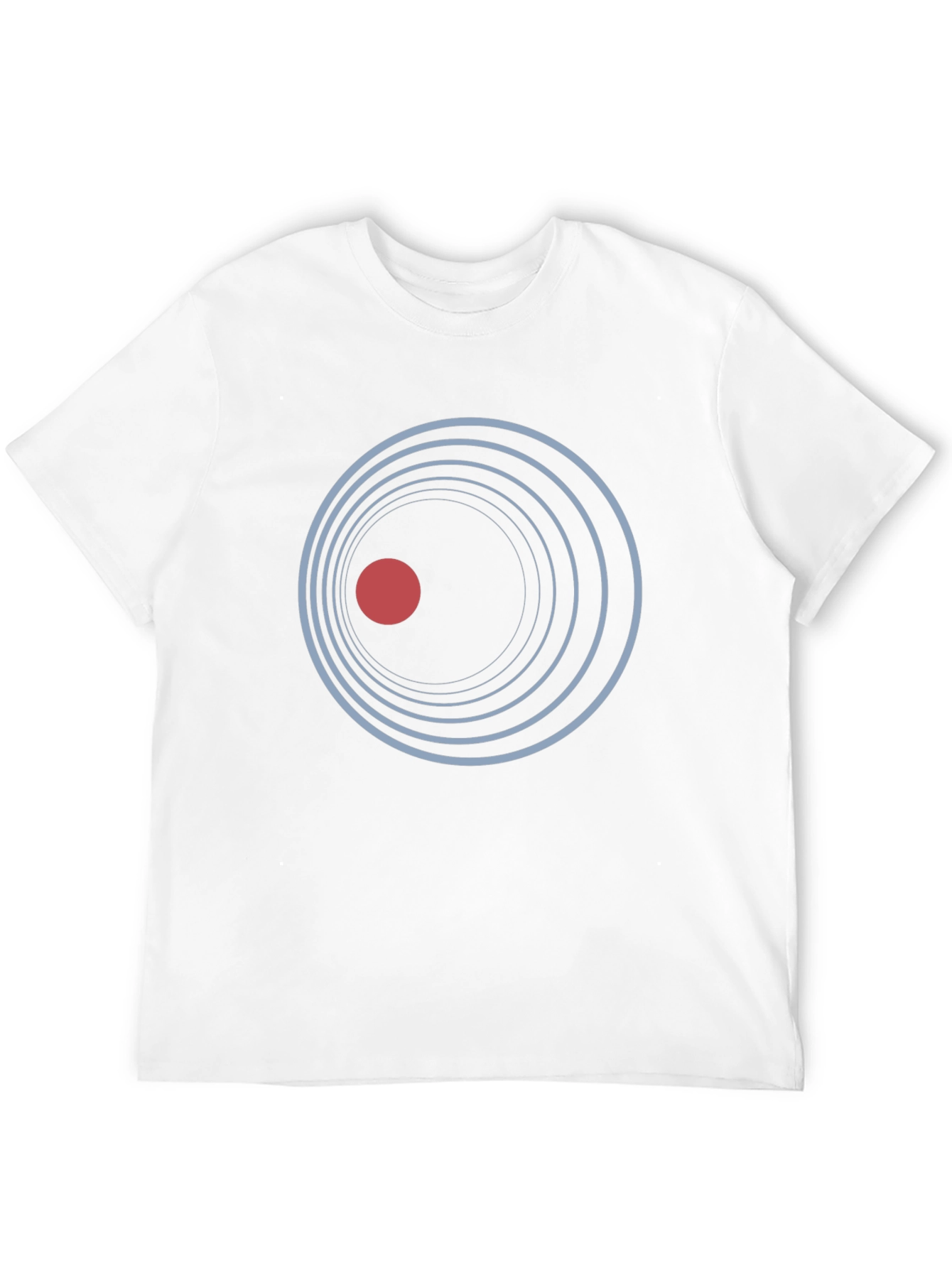 Abstract Circle Graphic Print Black T-Shirt