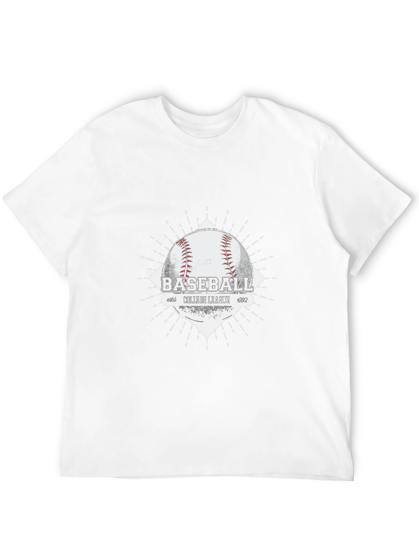 Baseball College League Graphic Tee - Black