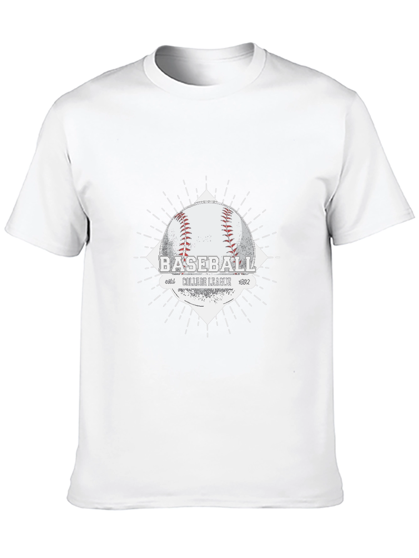 Baseball College League Graphic Tee - Black
