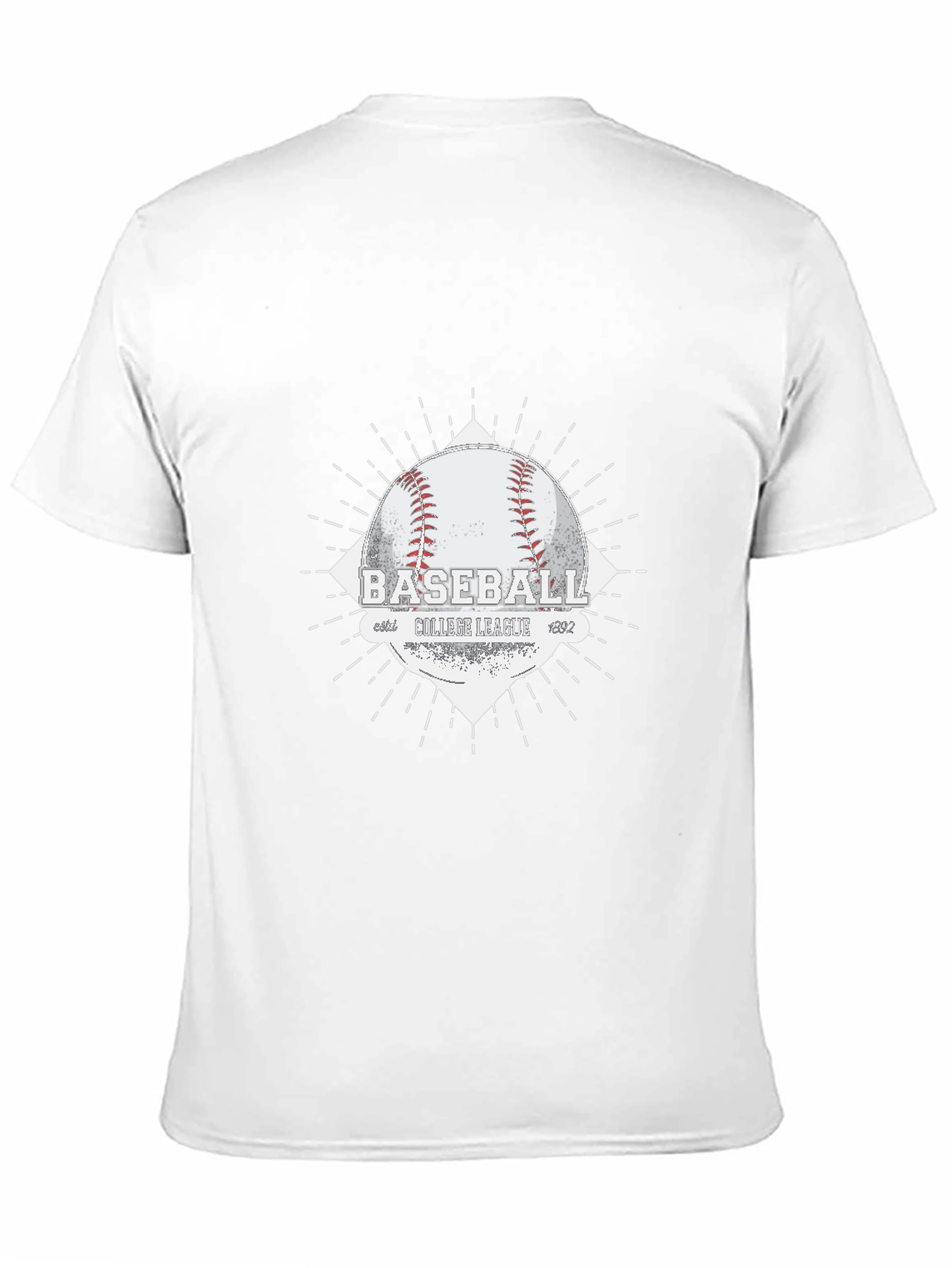 Baseball College League Graphic Tee - Black