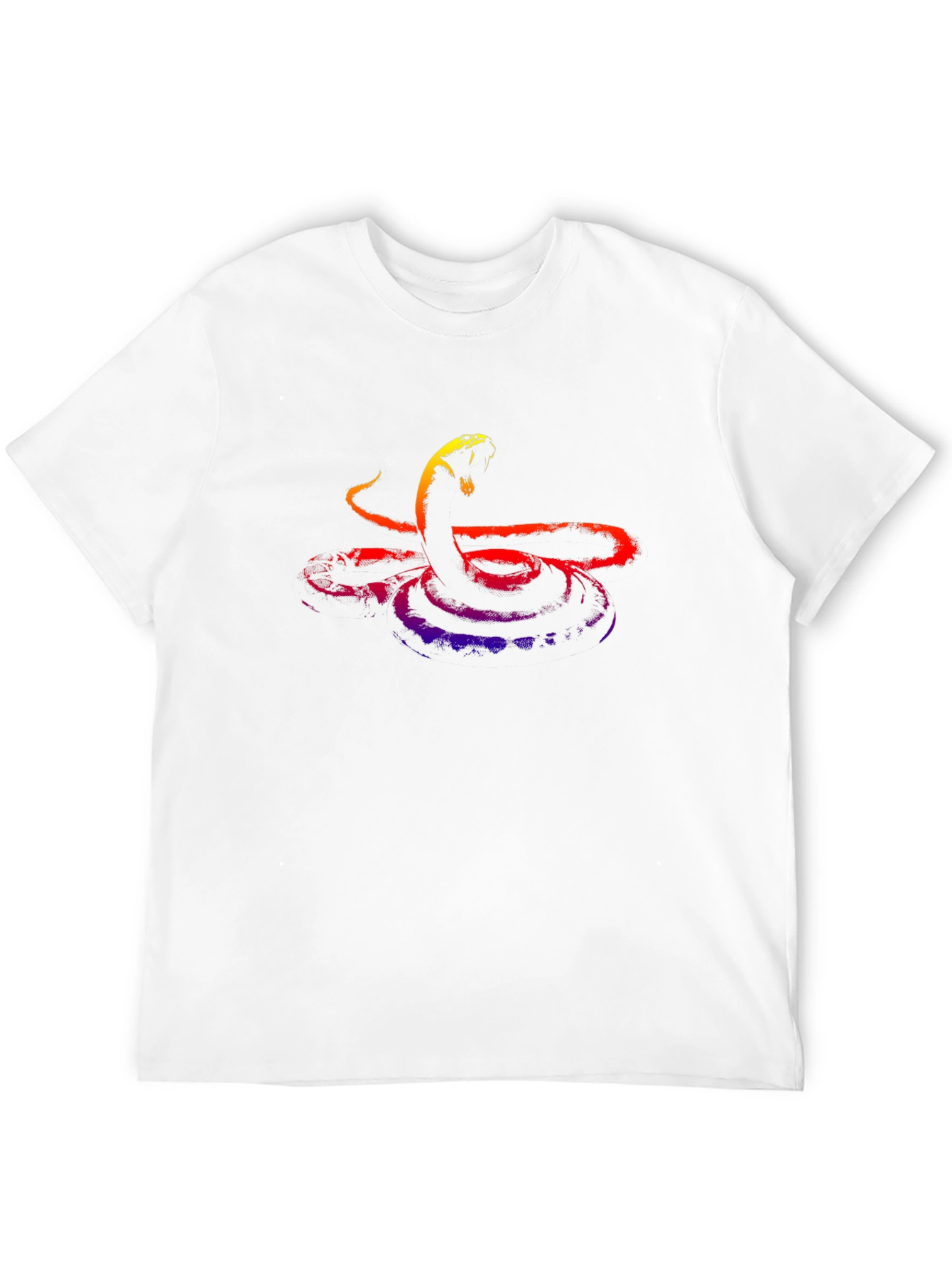 Vibrant Snake Graphic Tee - Mens Black T-Shirt