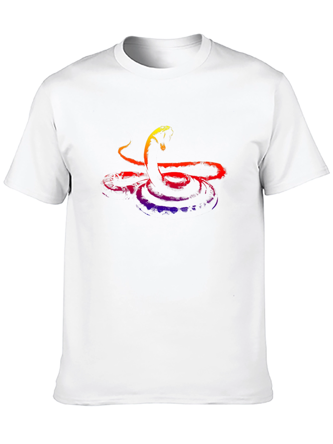 Vibrant Snake Graphic Tee - Mens Black T-Shirt