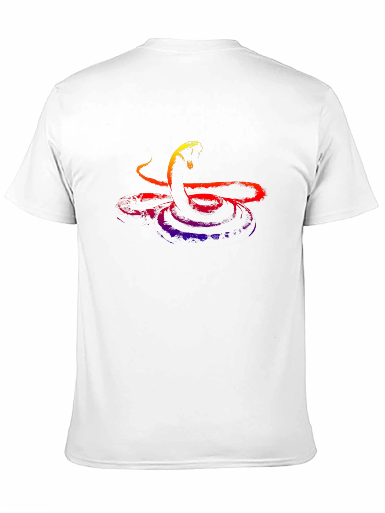 Vibrant Snake Graphic Tee - Mens Black T-Shirt