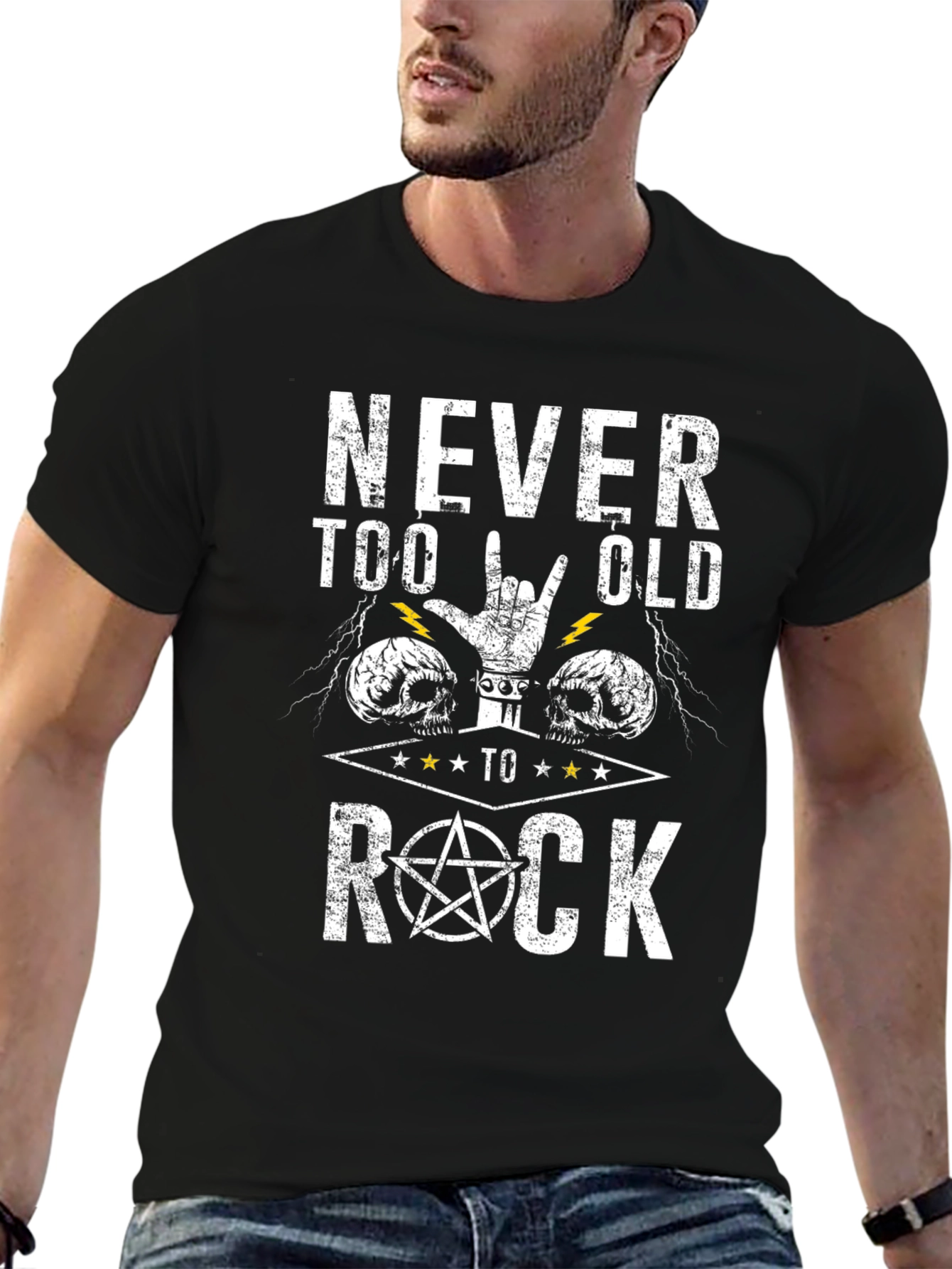 Never Too Old To Rock Graphic Tee