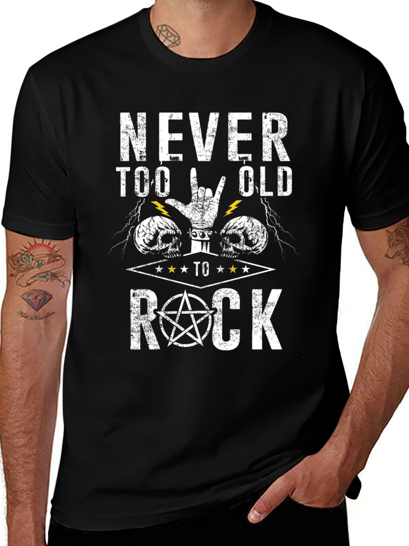 Never Too Old To Rock Graphic Tee